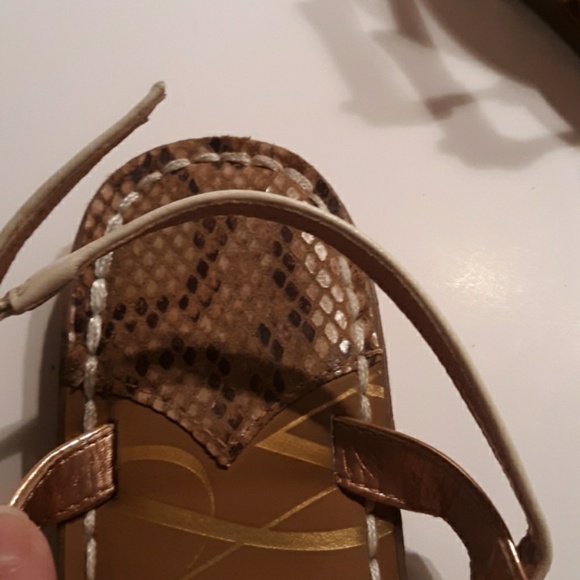 Sam & Libby faux cork sandals beach ⛱ summer casual dress - Picture 3 of 4